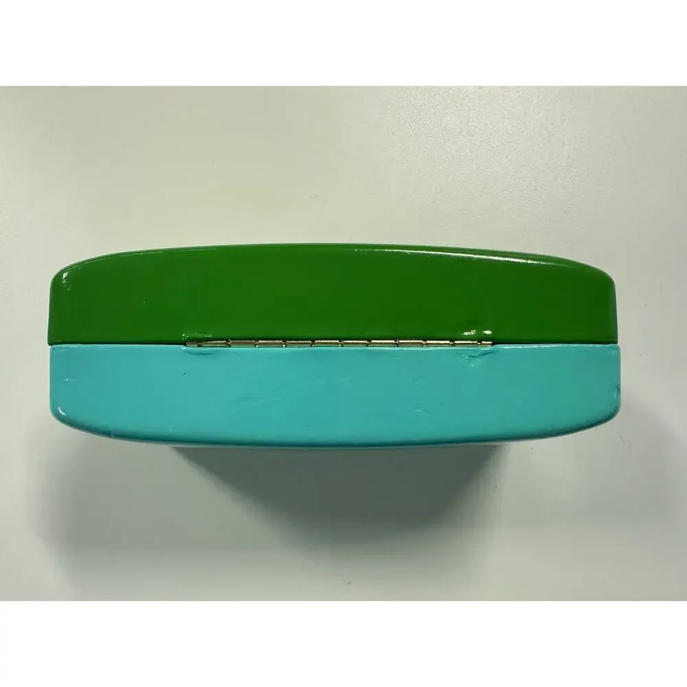 Kate Spade New York Green Hard Cover Eyeglass Sunglasses Case Clamshell
